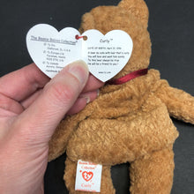 Load image into Gallery viewer, Curly the Bear Beanie Baby
