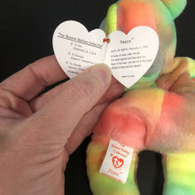 Load image into Gallery viewer, Peace the Bear Beanie Baby

