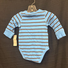 Load image into Gallery viewer, Striped Button Onesie
