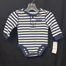 Load image into Gallery viewer, Striped Button Onesie
