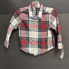 Load image into Gallery viewer, Plaid Button Down Bowtie Shirt
