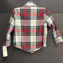 Load image into Gallery viewer, Plaid Button Down Bowtie Shirt
