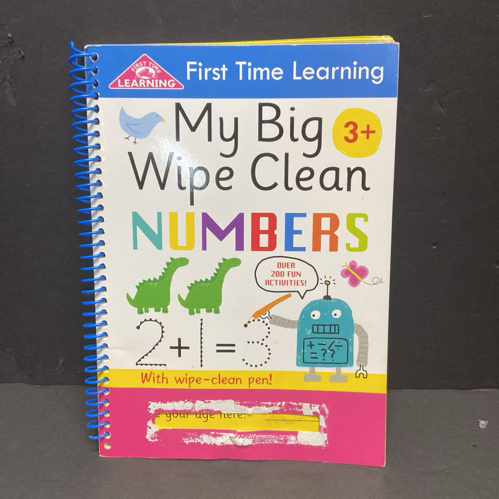 My Big Wipe Clean Numbers (First Time Learning) (Math) -workbook paperback