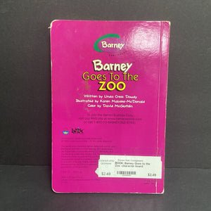 Barney Goes to the Zoo -character board