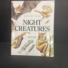Load image into Gallery viewer, Night Creatures (Nature Club) (Joyce Pope) (Mammals/Birds) -educational paperback
