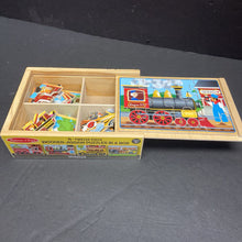Load image into Gallery viewer, 12pc 4-in-1 Vehicles Wooden Jigsaw Puzzles
