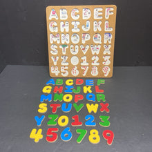 Load image into Gallery viewer, 36pc Wooden Letters &amp; Numbers Puzzle
