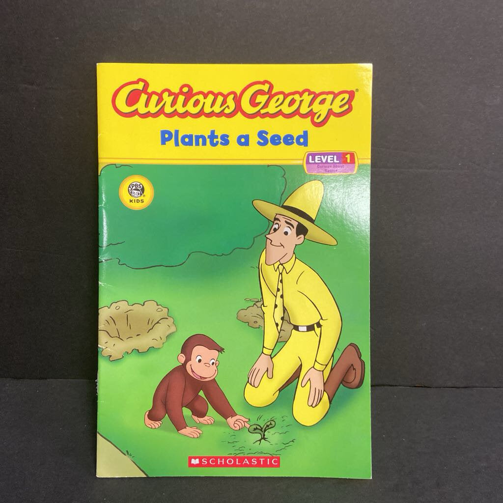 Curious George Plants a Seed (Level 1) (Erica Zappy) -character reader paperback