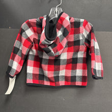 Load image into Gallery viewer, Plaid Hooded Zip Sweatshirt
