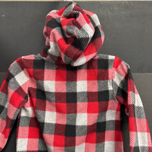 Load image into Gallery viewer, Plaid Hooded Zip Sweatshirt
