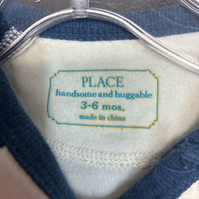 Load image into Gallery viewer, boys place wht/blu onesie
