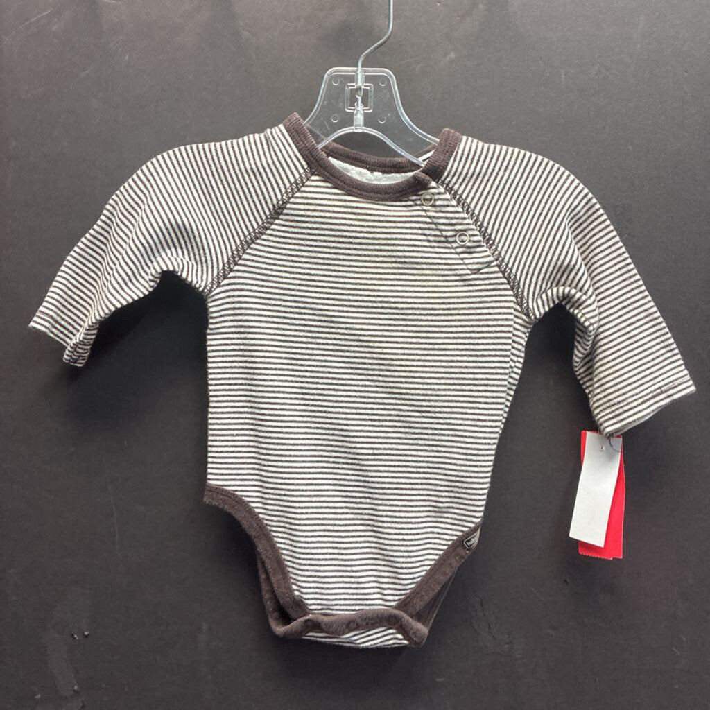 boys place brwn/wht onesie