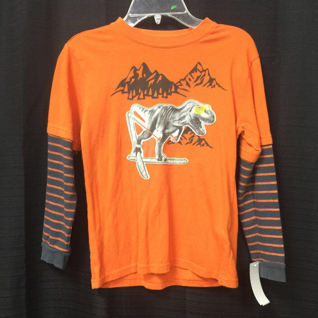 Skiing Dinosaur Shirt