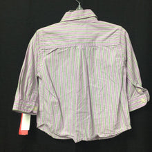 Load image into Gallery viewer, boys place pur striped polo shirt

