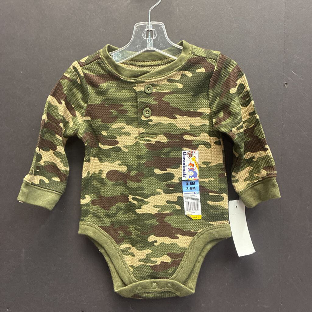 Camo Button Onesie