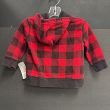 Load image into Gallery viewer, Plaid Zip Sweatshirt
