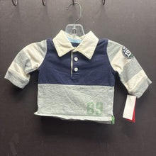 Load image into Gallery viewer, boys babygap nvy/wht/gry polo
