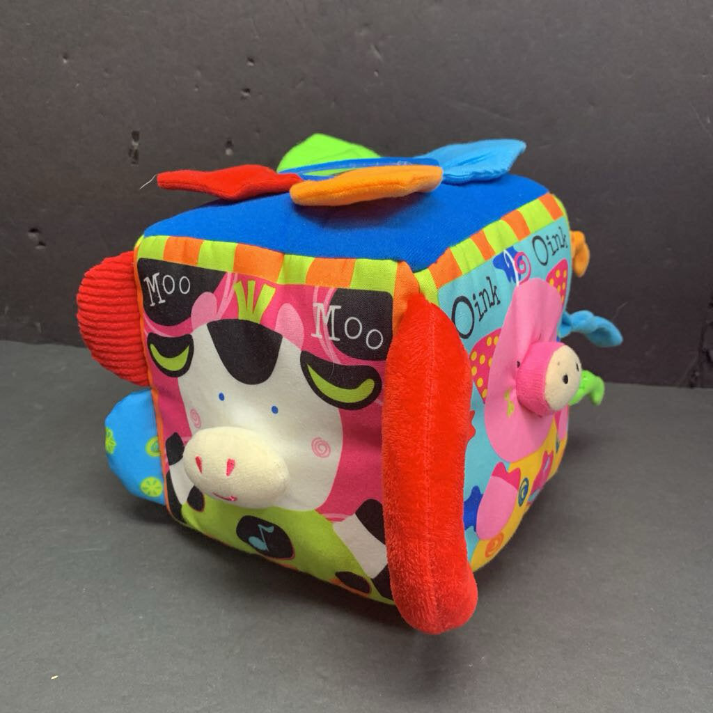 K's Kids Sensory Musical Farmyard Cube w/ Teether Battery Operated