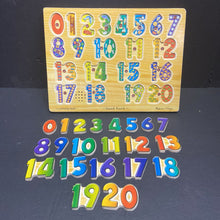Load image into Gallery viewer, 21pc Wooden Numbers Sound Puzzle Battery Operated
