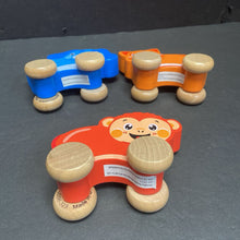Load image into Gallery viewer, 3pk Sensory Easy Grip Wooden Animal Cars

