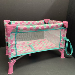 Folding Playpen Crib for 18" Baby Doll