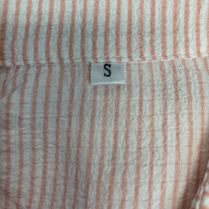 Striped Button Down Boyfriend Top (Gleeivy) (NEW)