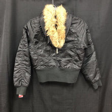 Load image into Gallery viewer, girls southpole blk hooded jacket sz 12-14
