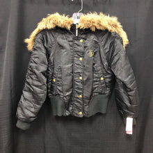 Load image into Gallery viewer, girls southpole blk hooded jacket sz 12-14
