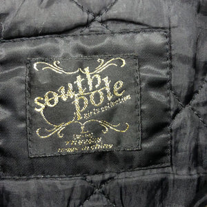 girls southpole blk hooded jacket sz 12-14