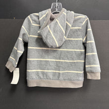 Load image into Gallery viewer, Striped Hooded Zip Sweatshirt
