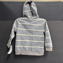 Load image into Gallery viewer, Striped Hooded Zip Sweatshirt
