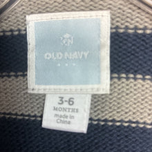 Load image into Gallery viewer, boys old navy gry/blu hooded zip sweater
