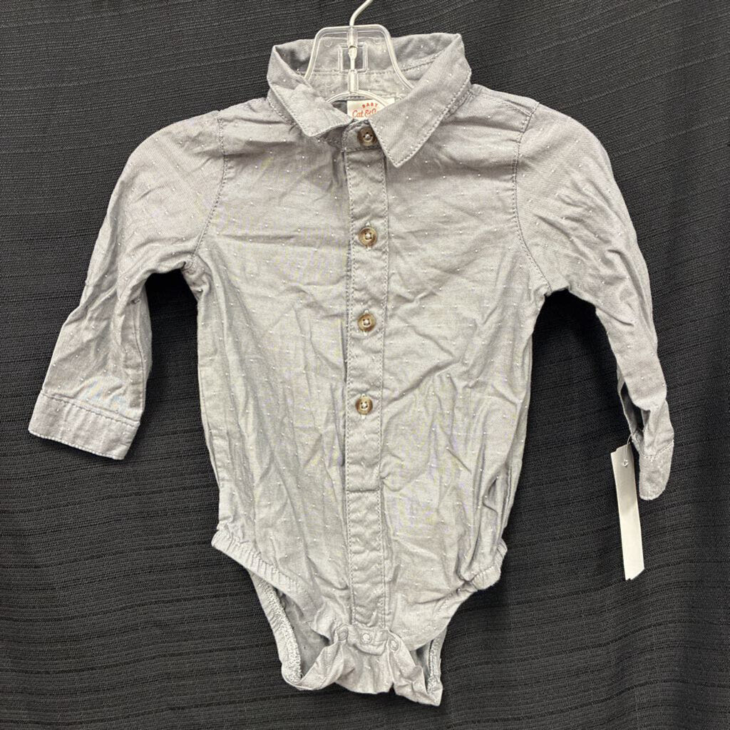 Dotted Button Down Outfit