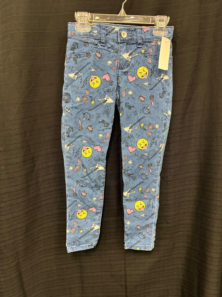 Musical Emoji Denim Pants