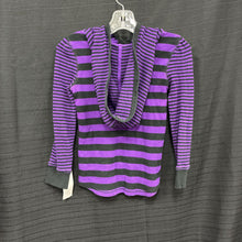 Load image into Gallery viewer, Hooded Striped Button Top
