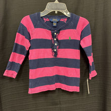 Load image into Gallery viewer, Striped Button Ruffle Top
