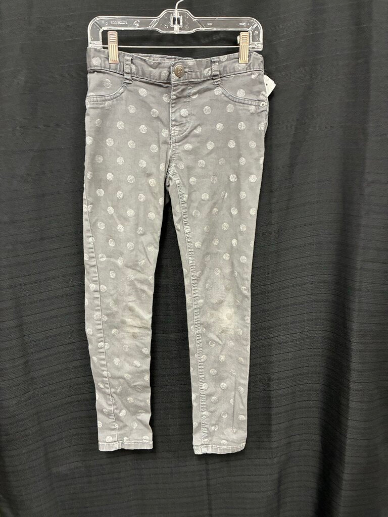 Polka Dot Denim Pants