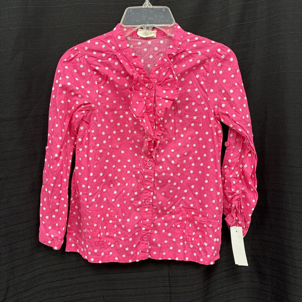 Polka Dot Button Down Top