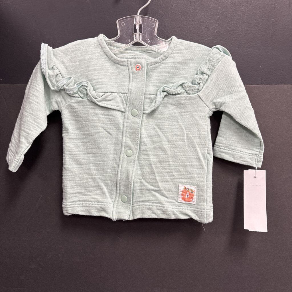 Ruffle Button Top (Mac & Moon)