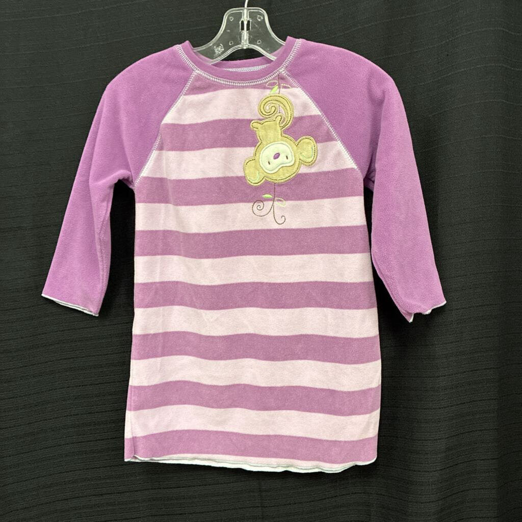 Striped Monkey Sleepwear Gown