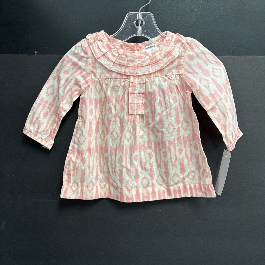 Patterned Ruffle Top
