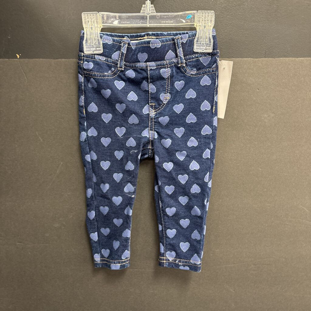 Sparkly Heart Denim Pants