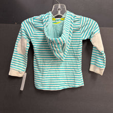 Load image into Gallery viewer, Striped Hooded Button Top
