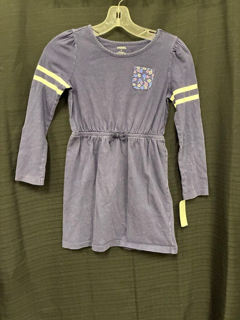 Striped Flower Pocket Dress