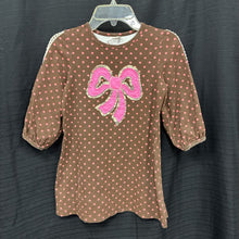 Load image into Gallery viewer, Polka Dot Lace Bow Top
