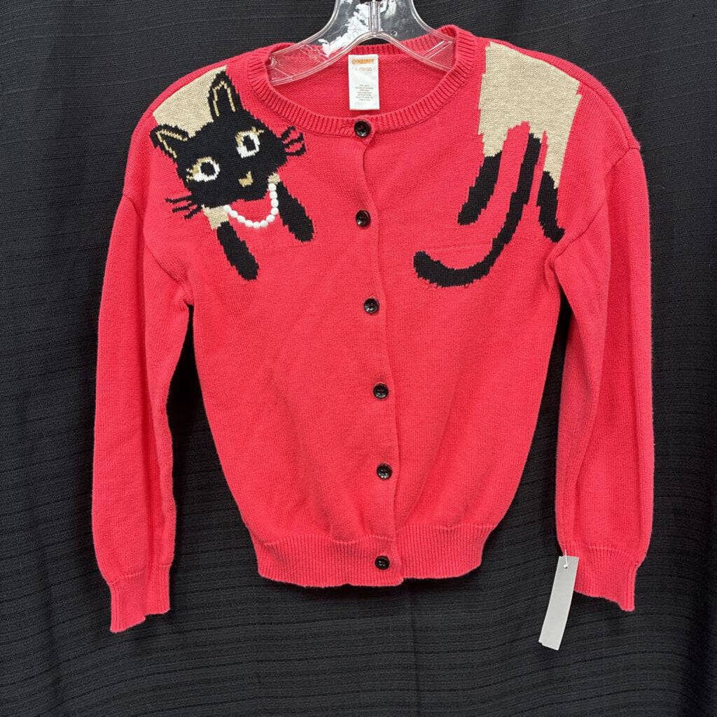Button Front Cat Sweater