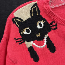 Load image into Gallery viewer, Button Front Cat Sweater
