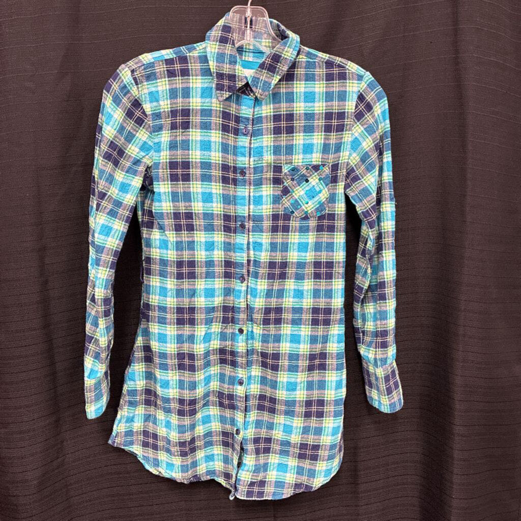 Plaid Button Down Top