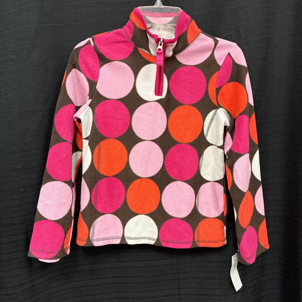 Polka Dot Half-Zip Sweater