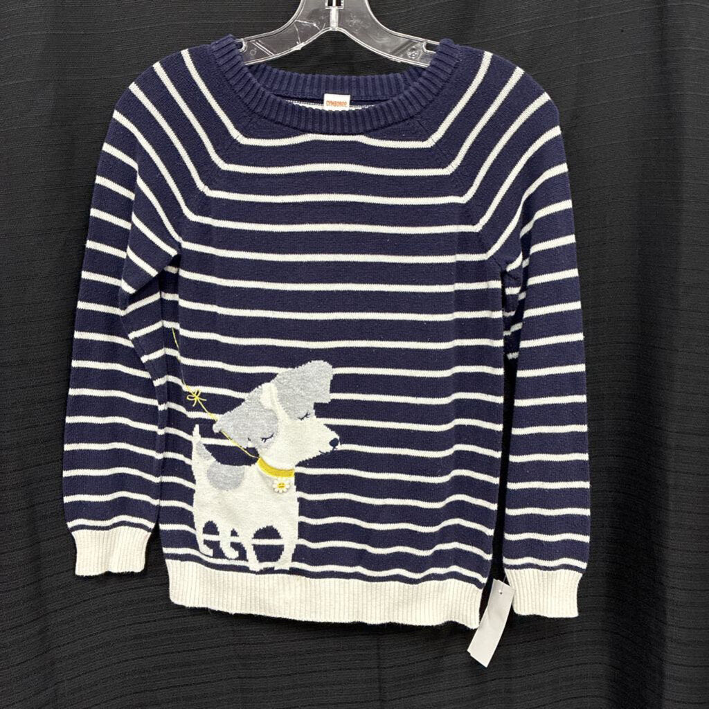 Striped Dog Knit Sweater